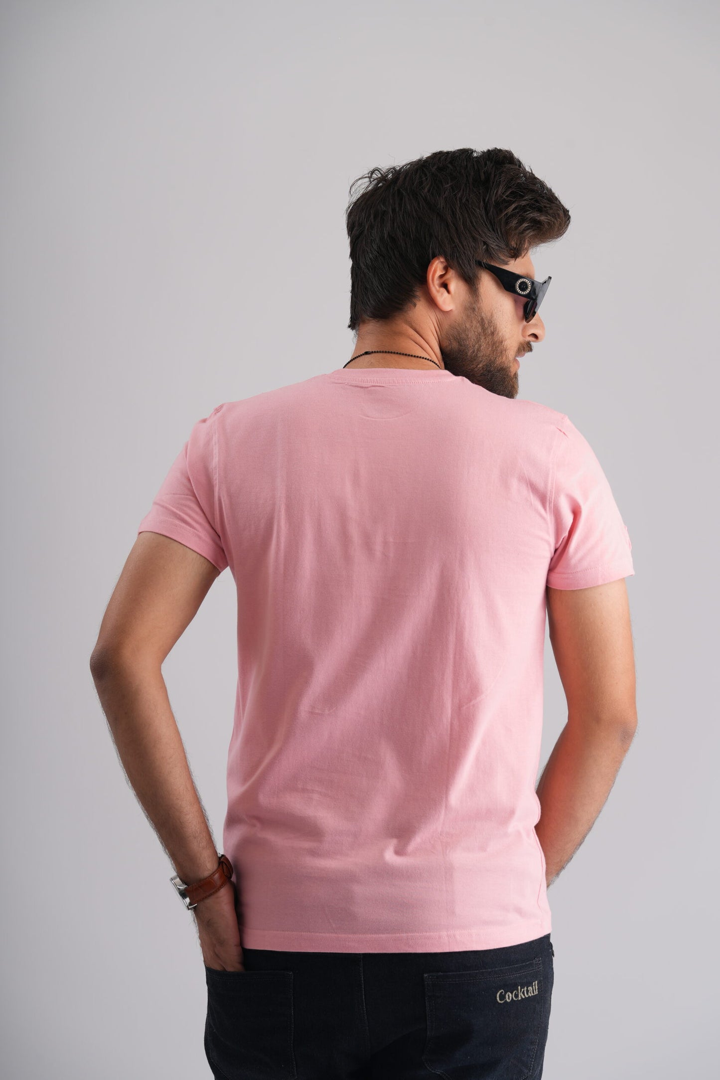 Baby Pink T-Shirt – Chic 'Pablo' Embroidery for a Trendy Look